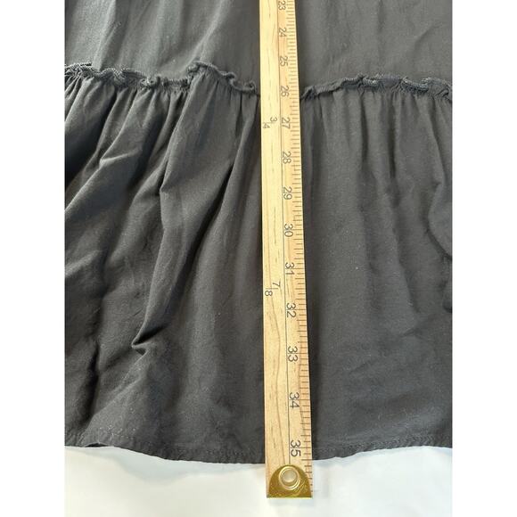 Kelly Renee Black Sleeveless Rayon Dress Ruffle size Medium Lace Up Whimsy Goth - Picture 12 of 12